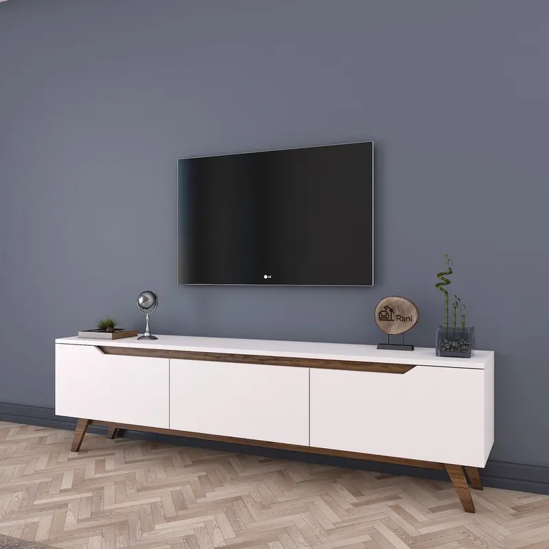 Comoda TV Selim, Alb, 180x49x35 cm - Alb