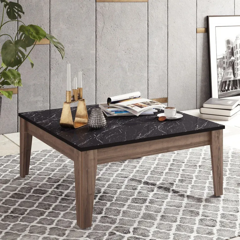 Masuta de cafea Ace, Nuc, 85x85x35 cm - Nuc
