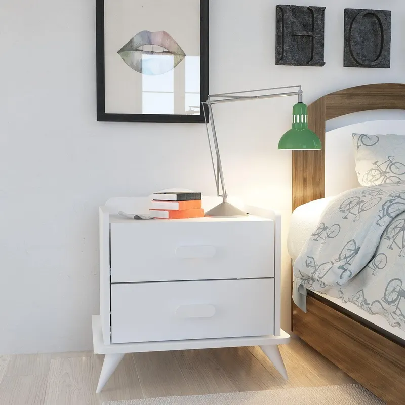 Noptiera Andaz, Alb, 60x59x42 cm - Alb