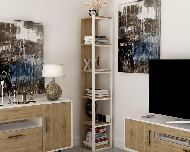 Biblioteca Texas, Stejar, 30x180x34 cm - Stejar
