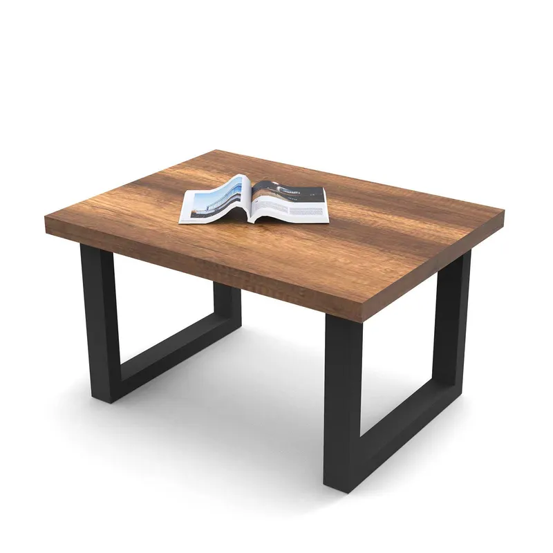 Masuta de cafea Industrial Kane, Nuc,  80 x 43 x 60 cm - Nuc