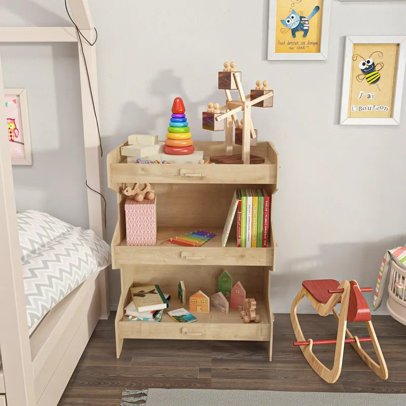 Biblioteca Copii Sefa cu 3 Rafturi, Stejar, 65 X 80 X 34 Cm - Stejar