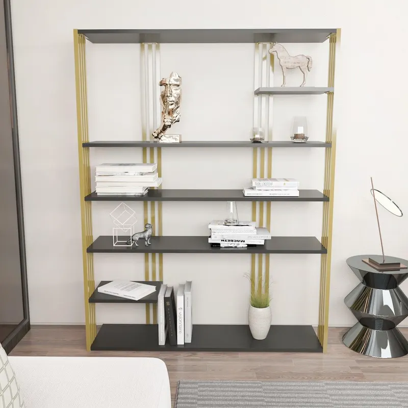 Biblioteca Manny Elegant, 6 Rafturi, 120 X 160 X 30 Cm - arsiv6