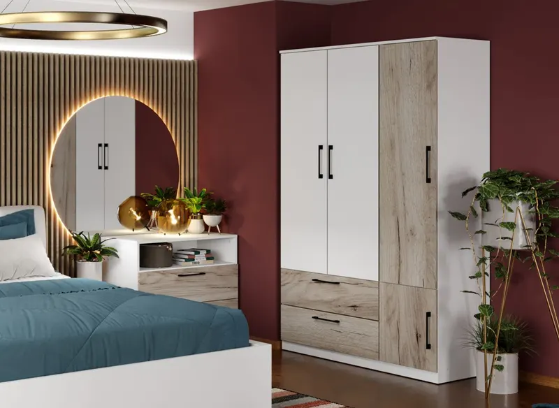 Dulap Relax Alb / Stejar k02 - C123/01 — imaginea 2
