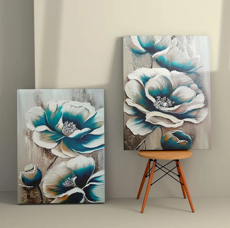 Tablou Canvas (2 bucăți) 2KNV4237, Multicolor, 110x70 cm - Multicolor