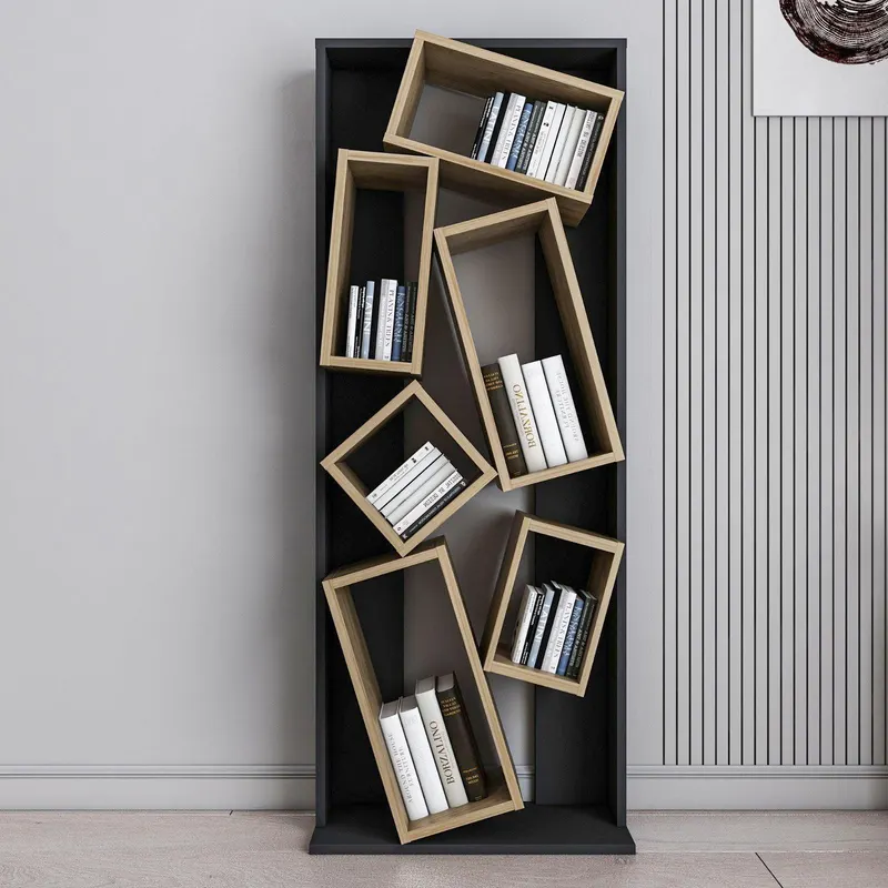 Biblioteca Razvan Design inception 6 compartimente, 63 X 154 X 24 Cm - arsiv3