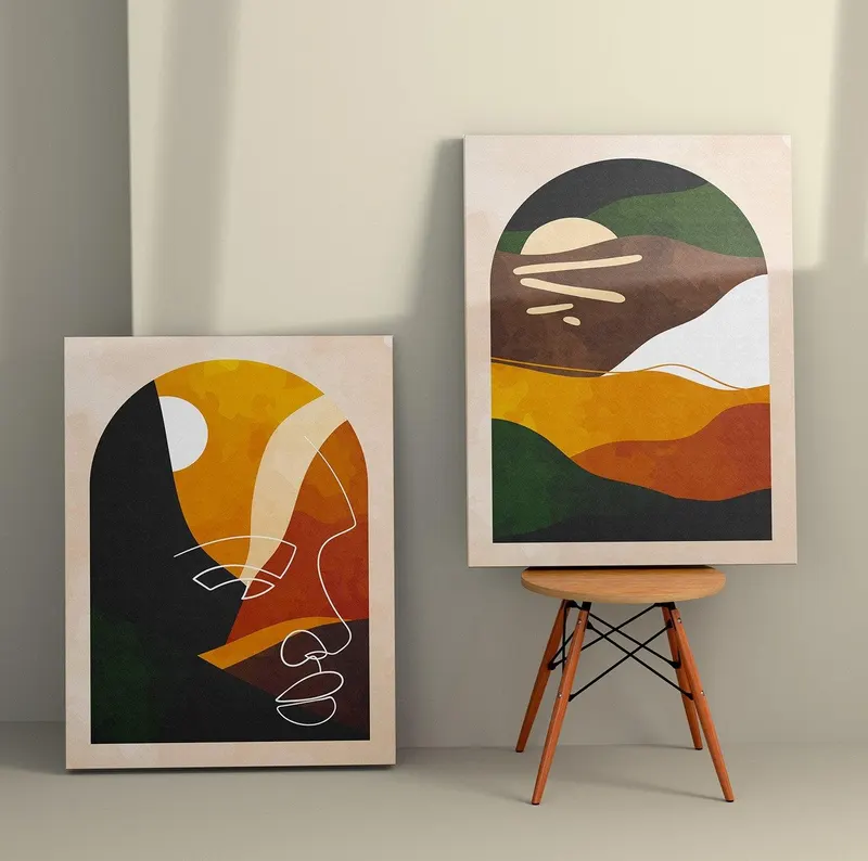 Tablou Canvas (2 bucăți) Classic 2, Multicolor, 150x100 cm - Multicolor