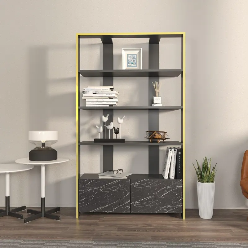 Biblioteca Elly cu 2 Usi si 5 Rafturi,  93 X 160 X 32 Cm - arsiv3