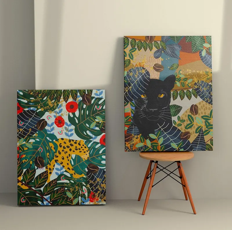 Tablou Canvas (2 bucăți) Rustic 2, Multicolor, 150x100 cm - Multicolor