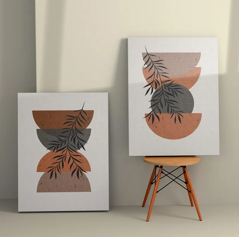 Tablou Canvas (2 bucăți) 2KNV4254, Multicolor, 110x70 cm - Multicolor