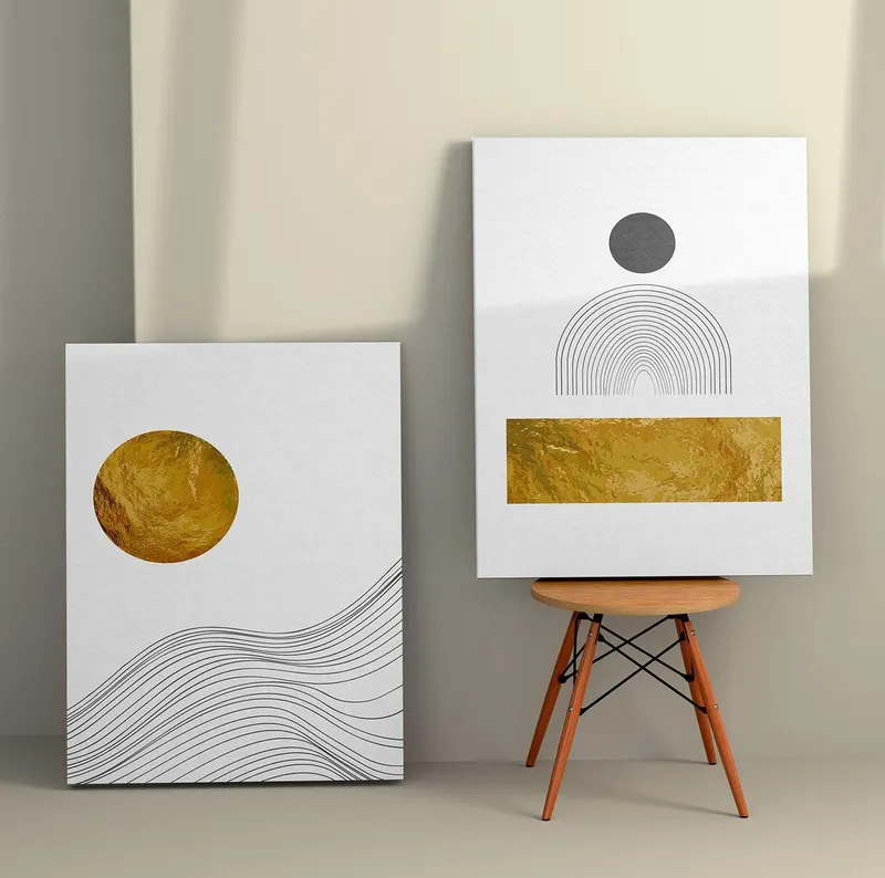 Tablou Canvas (2 bucăți) 2KNV4255, Multicolor, 110x70 cm - Multicolor