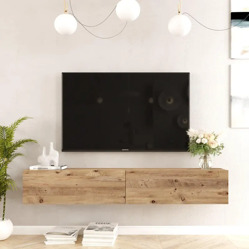 Comoda TV Twire, 180x30x32 cm - Stejar