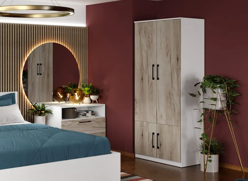 Dulap Relax Alb / Stejar k02 - C82/04 — imaginea 2