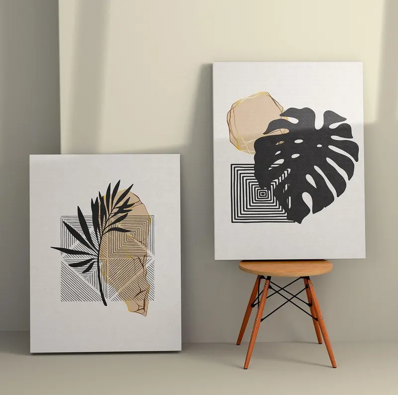 Tablou Canvas (2 bucăți) Elegance 3, Multicolor, 150x100 cm - Multicolor
