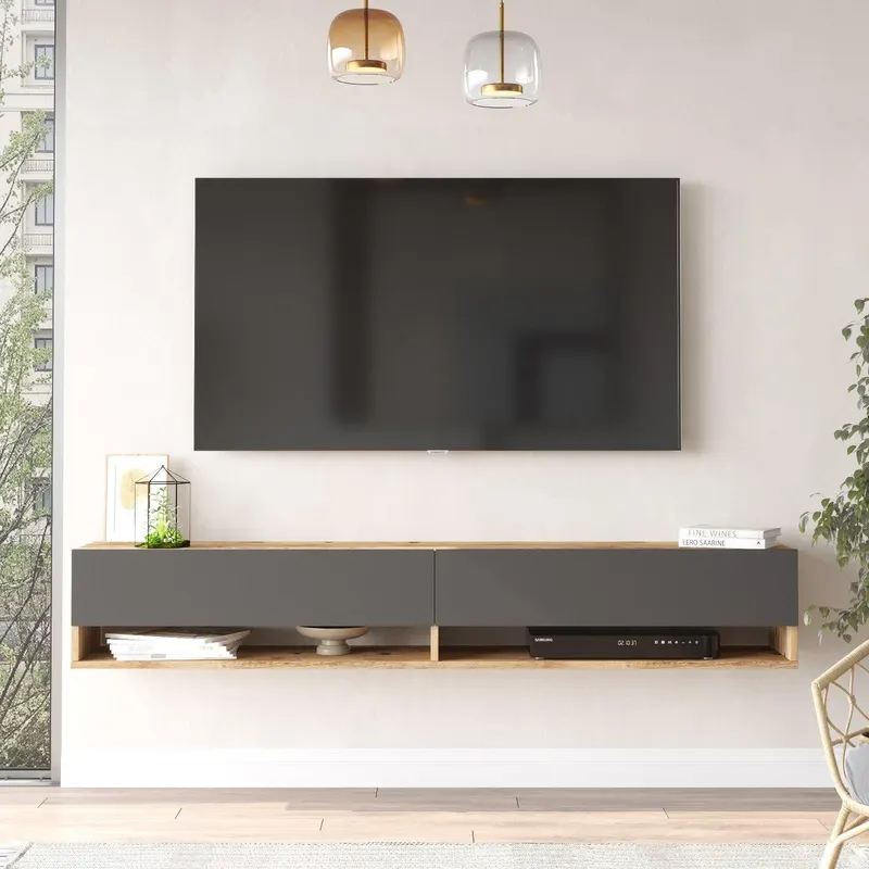 COMODA TV HM5 - CG, Stejar, 180x29x32 cm - Stejar