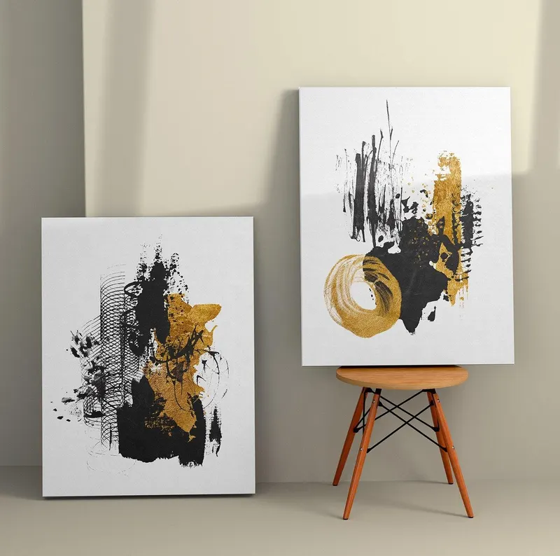 Tablou Canvas (2 bucăți) Honey 3, Multicolor, 110x70 cm - Multicolor
