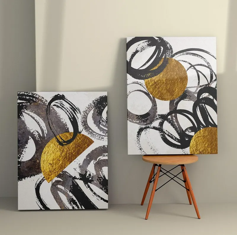 Tablou Canvas (2 bucăți) Antonio 5, Multicolor, 110x70 cm - Multicolor