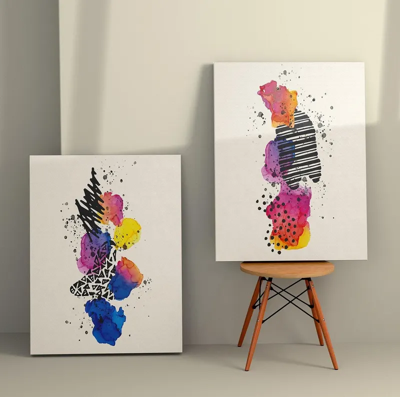 Tablou Canvas (2 bucăți) Lux 5, Multicolor, 110x70 cm - Multicolor