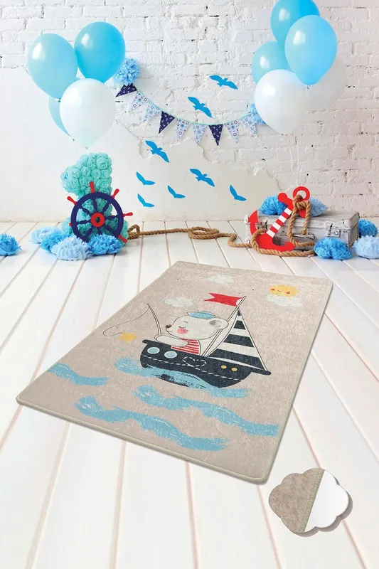 Covor de Copii Sailor, Multicolor, 140x190 cm - Multicolor / 140 x 190