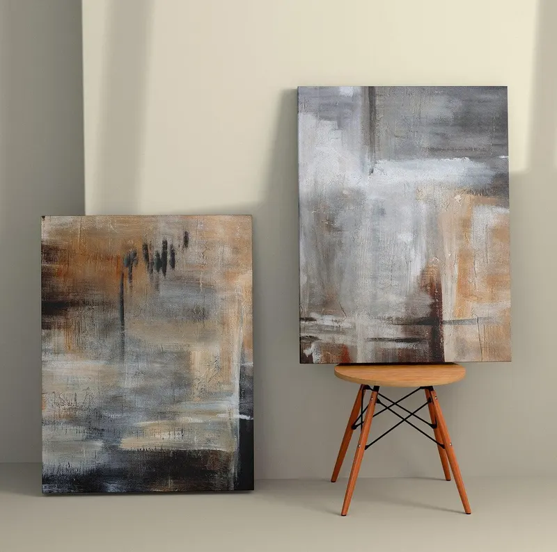 Tablou Canvas (2 bucăți) Vintage 6, Multicolor, 150x100 cm - Multicolor