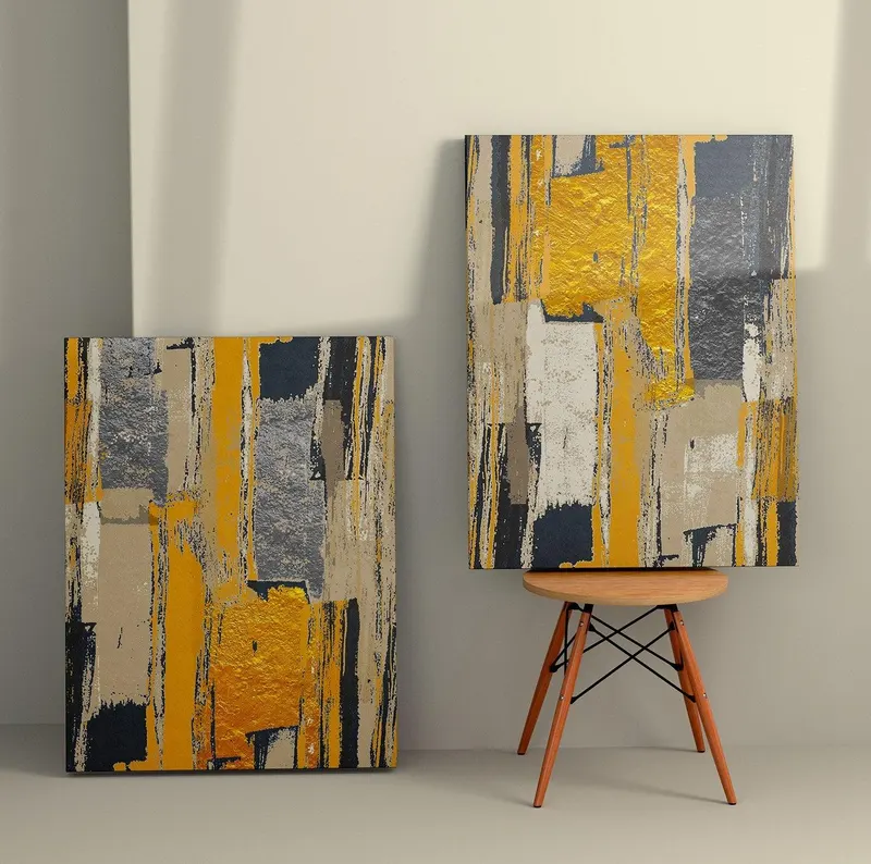 Tablou Canvas (2 bucăți) Elegance 6, Multicolor, 110x70 cm - Multicolor
