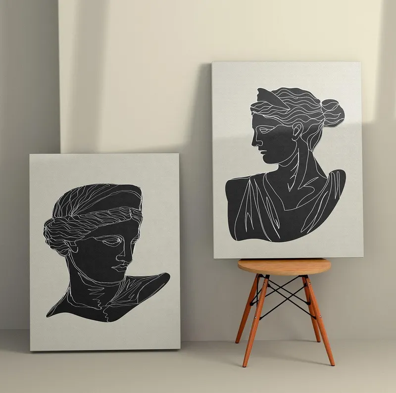 Tablou Canvas (2 bucăți) 2KNV424x29, Multicolor, 110x70 cm - Multicolor