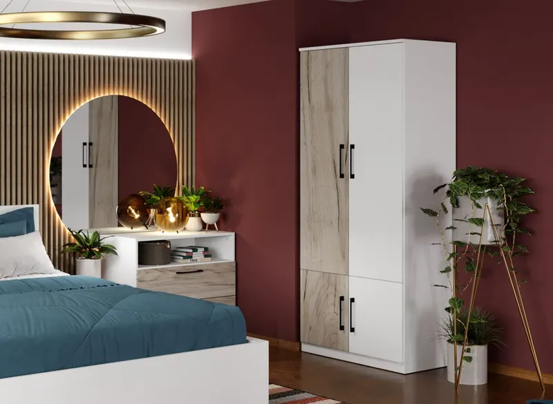 Dulap Relax Alb / Stejar k02 - C82/03 — imaginea 2
