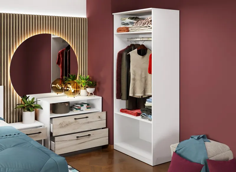 Dulap Relax Alb / Stejar k02 - C82/03 — imaginea 3