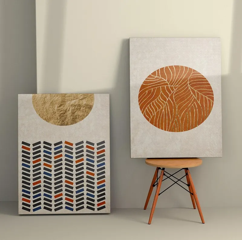 Tablou Canvas (2 bucăți) Rustic 12, Multicolor, 150x100 cm - Multicolor