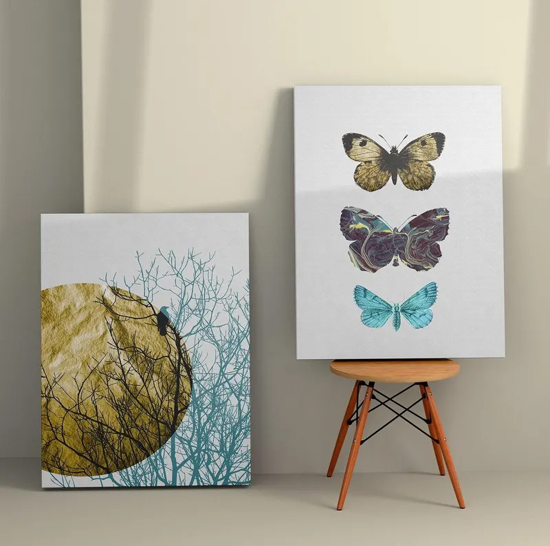 Tablou Canvas (2 bucăți) Honey 6, Multicolor, 110x70 cm - Multicolor