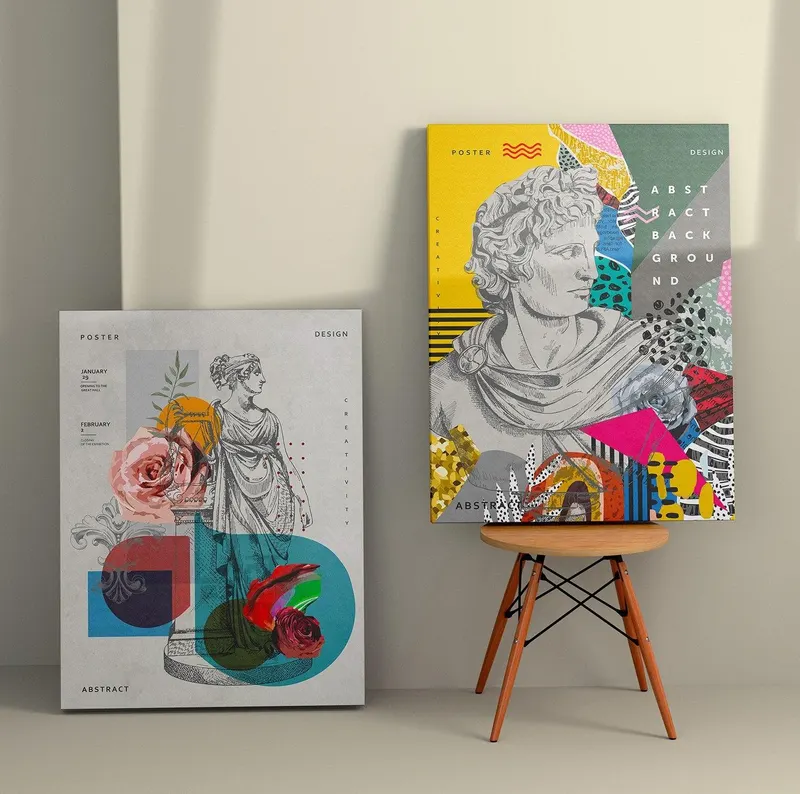 Tablou Canvas (2 bucăți) Vintage 11, Multicolor, 150x100 cm - Multicolor