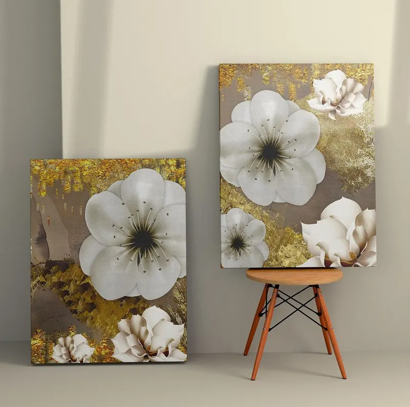 Tablou Canvas (2 bucăți) 2KNV4324, Multicolor, 110x70 cm - Multicolor