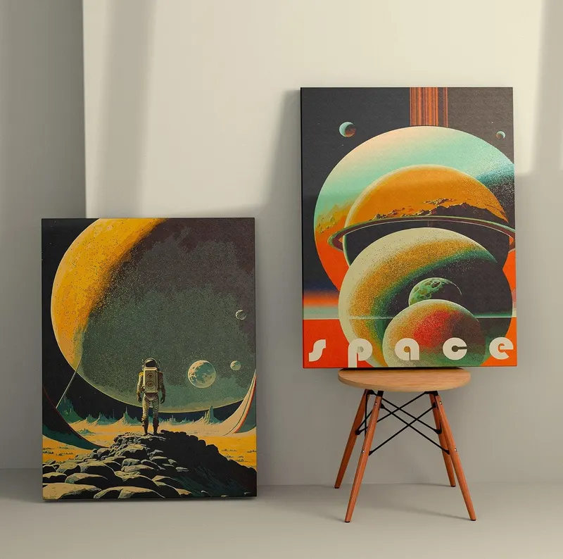 Tablou Canvas (2 bucăți) 2KNV4325, Multicolor, 110x70 cm - Multicolor