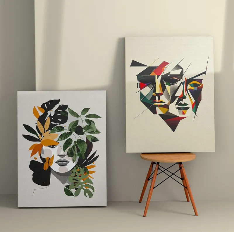 Tablou Canvas (2 bucăți) Artistic 10, Multicolor, 110x70 cm - Multicolor