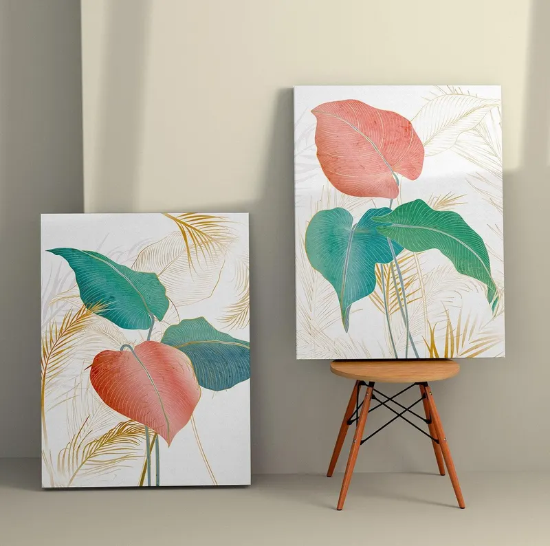 Tablou Canvas (2 bucăți) Classic 9, Multicolor, 110x70 cm - Multicolor