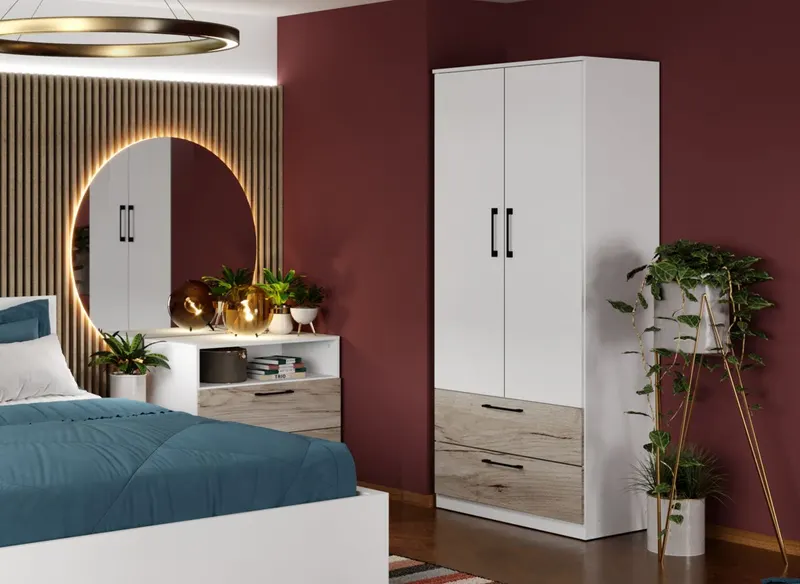 Dulap Relax Alb / Stejar k02 - C82/01 — imaginea 2