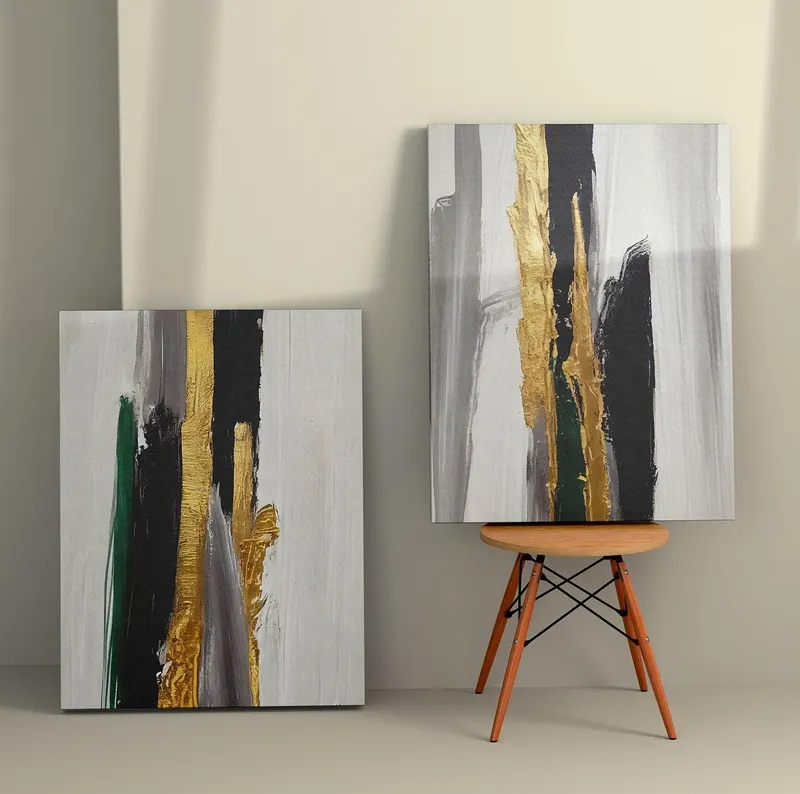 Tablou Canvas (2 bucăți) 2KNV4345, Multicolor, 110x70 cm - Multicolor