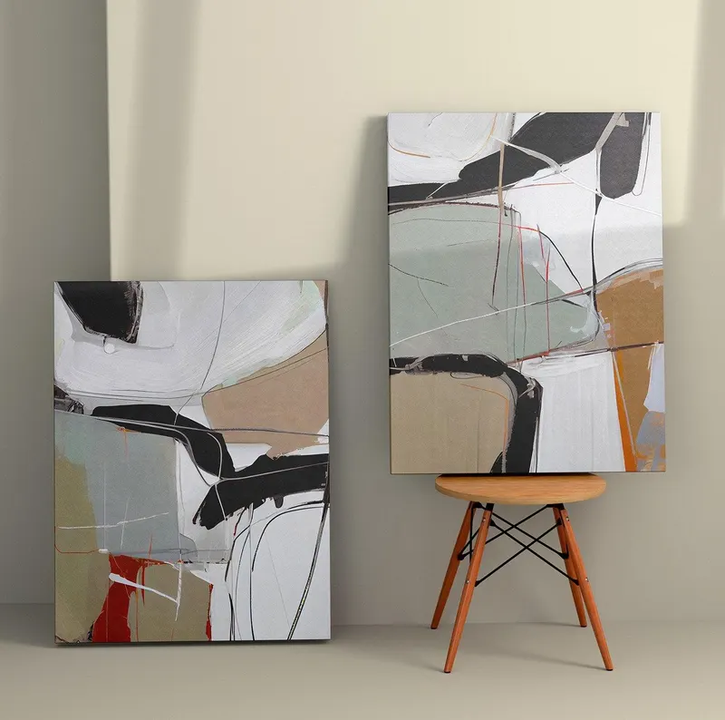 Tablou Canvas (2 bucăți) 2KNV4346, Multicolor, 110x70 cm - Multicolor