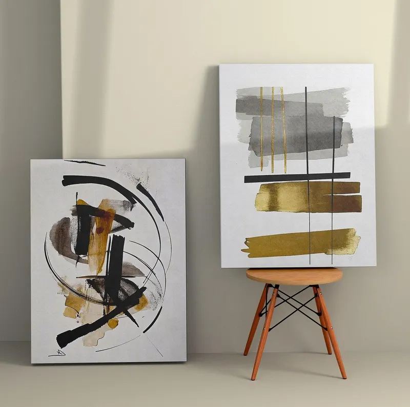 Tablou Canvas (2 bucăți) 2KNV4350, Multicolor, 110x70 cm - Multicolor