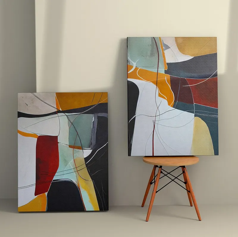 Tablou Canvas (2 bucăți) 2KNV4354, Multicolor, 110x70 cm - Multicolor