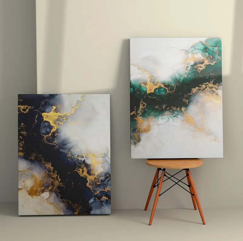Tablou Canvas (2 bucăți) 2KNV4356, Multicolor, 110x70 cm - Multicolor