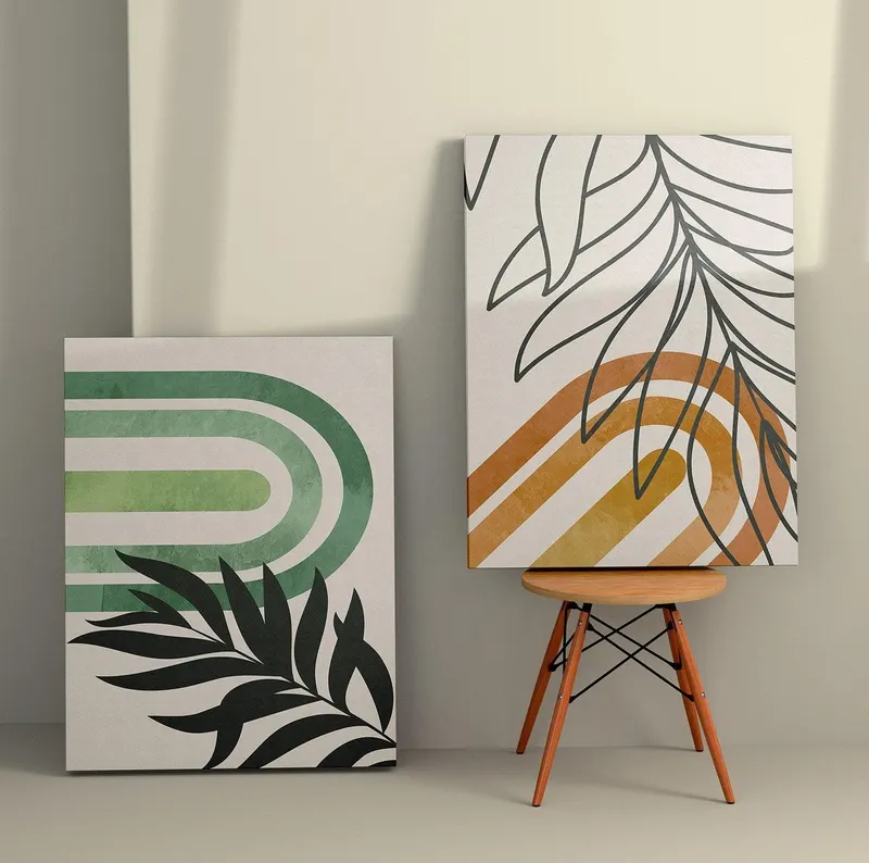 Tablou Canvas (2 bucăți) 2KNV4362, Multicolor, 110x70 cm - Multicolor