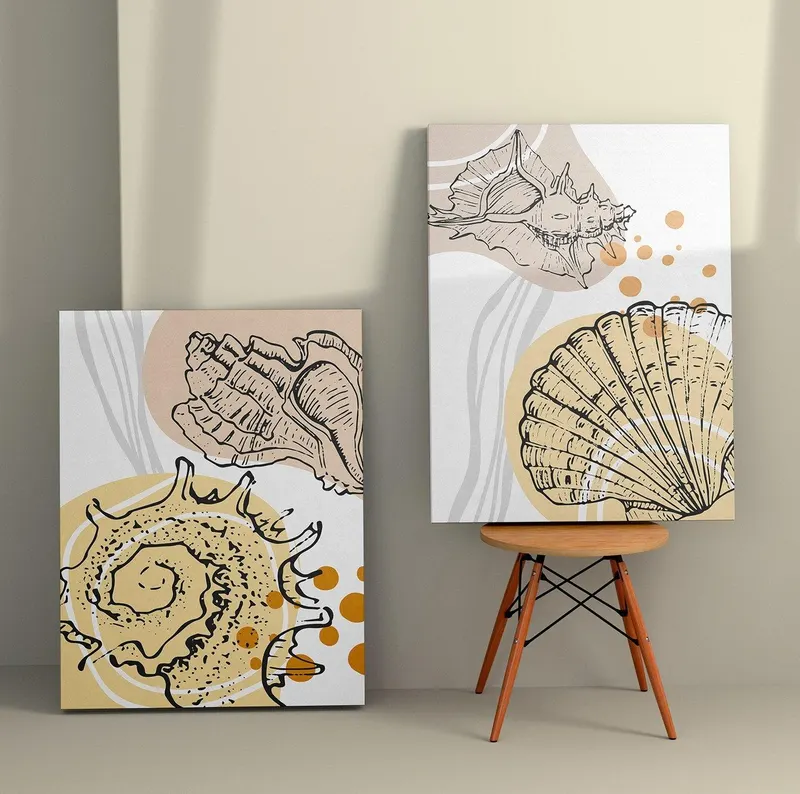 Tablou Canvas (2 bucăți) 2KNV4364, Multicolor, 110x70 cm - Multicolor