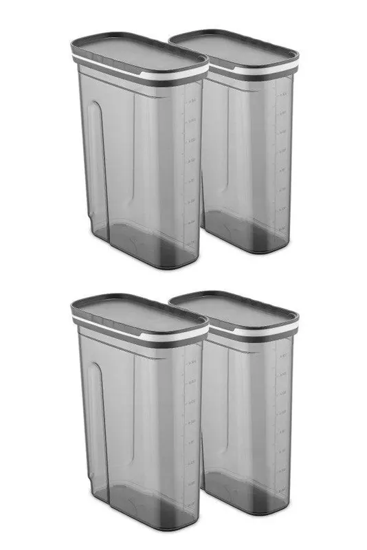 Set cutie de depozitare, Gri, 10 x 26 x 20 cm - Gri