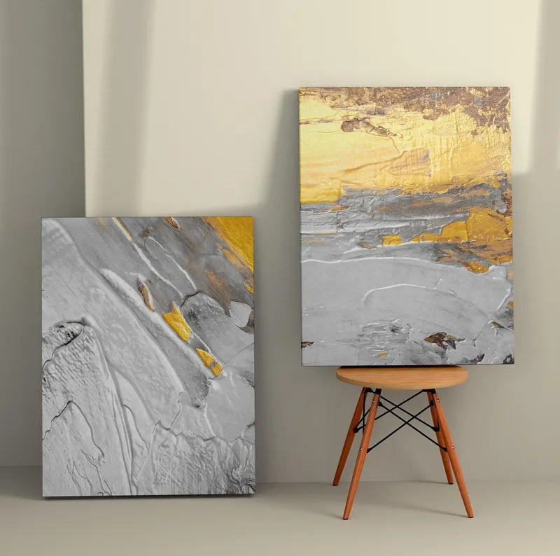 Tablou Canvas (2 bucăți) Rustic 19, Multicolor, 110x70 cm - Multicolor