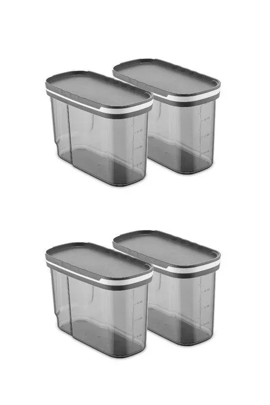Set cutie de depozitare, Gri, 10 x 20 x 13 cm - Gri