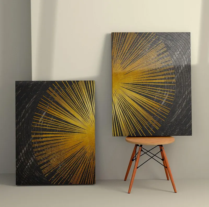 Tablou Canvas (2 bucăți) 2KNV4371, Multicolor, 110x70 cm - Multicolor