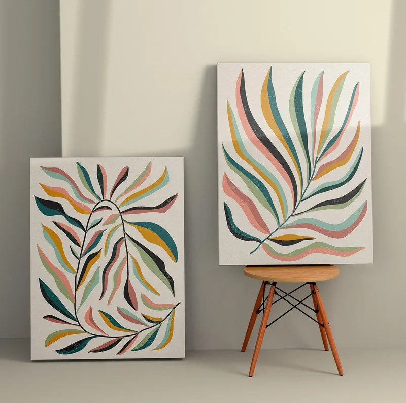 Tablou Canvas (2 bucăți) 2KNV4374, Multicolor, 110x70 cm - Multicolor