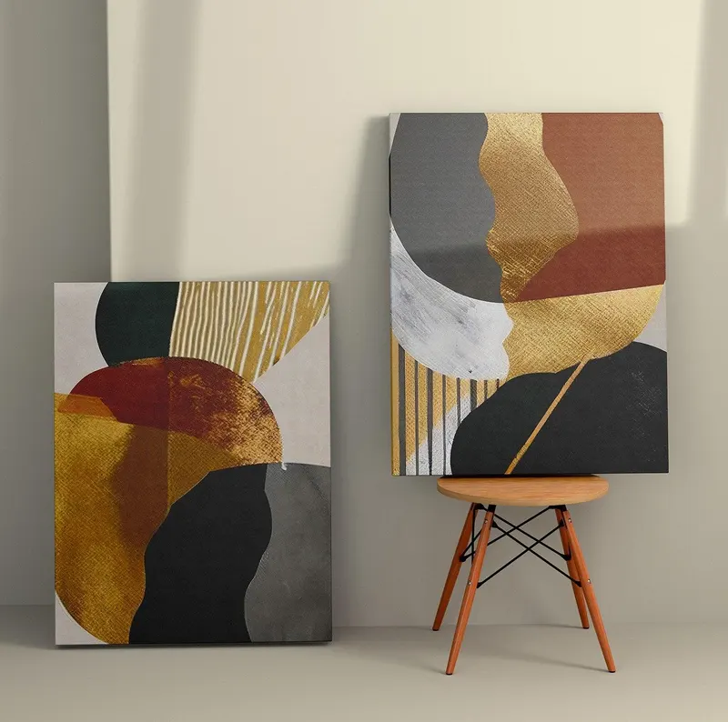 Tablou Canvas (2 bucăți) Honey 11, Multicolor, 110x70 cm - Multicolor