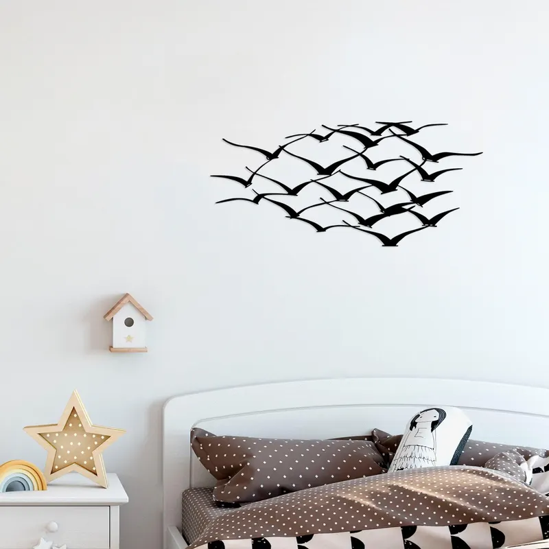 Decoratiune de perete Metal Tanelorn, Negru, 55x0x120 cm - Negru